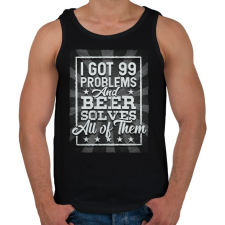 PRINTFASHION The solution - Férfi atléta - Fekete atléta, trikó