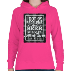 PRINTFASHION The solution - Női kapucnis pulóver - Fukszia