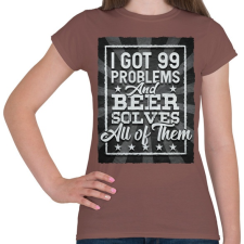 PRINTFASHION The solution - Női póló - Mogyoróbarna női póló