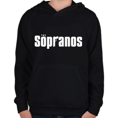 PRINTFASHION The Sopranos - Gyerek kapucnis pulóver - Fekete