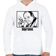 PRINTFASHION The Sopranos Tony - Férfi kapucnis pulóver - Fehér férfi pulóver, kardigán