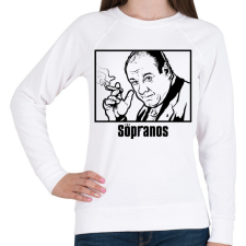 PRINTFASHION The Sopranos Tony - Női pulóver - Fehér női pulóver, kardigán