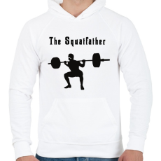 PRINTFASHION The squatfather - Férfi kapucnis pulóver - Fehér
