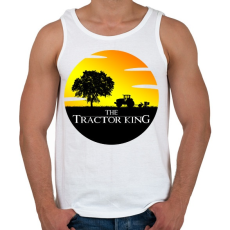 PRINTFASHION The Tractor King - Férfi atléta - Fehér