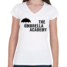 PRINTFASHION The umbrella academy - Női V-nyakú póló - Fehér női póló