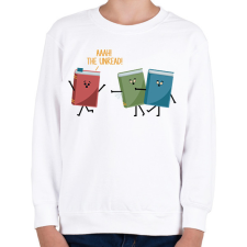 PRINTFASHION The unread! - Gyerek pulóver - Fehér gyerek pulóver, kardigán