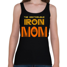 PRINTFASHION THE UNSTOPABLE IRON MOM - Női atléta - Fekete női trikó