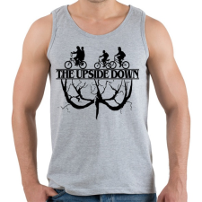 PRINTFASHION The upside down fekete - Férfi atléta - Sport szürke atléta, trikó