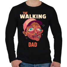 PRINTFASHION The walking dad - Férfi hosszú ujjú póló - Fekete férfi póló