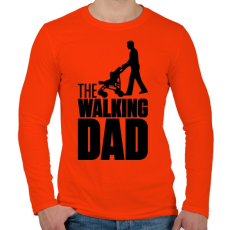 PRINTFASHION The Walking Dad - Férfi hosszú ujjú póló - Narancs