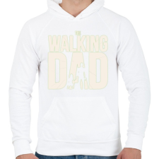 PRINTFASHION The walking dad - Férfi kapucnis pulóver - Fehér férfi pulóver, kardigán