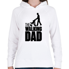 PRINTFASHION The Walking Dad - Női kapucnis pulóver - Fehér női pulóver, kardigán