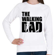 PRINTFASHION The walking dad - Női pulóver - Fehér női pulóver, kardigán