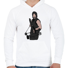 PRINTFASHION The Walking Dead - Daryl - Férfi kapucnis pulóver - Fehér