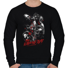 PRINTFASHION The walking dead - Férfi pulóver - Fekete