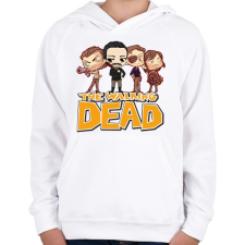 PRINTFASHION The Walking Dead - Gyerek kapucnis pulóver - Fehér gyerek pulóver, kardigán