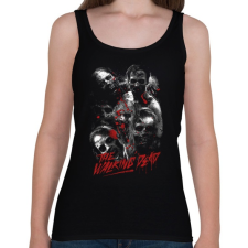 PRINTFASHION The walking dead - Női atléta - Fekete női trikó
