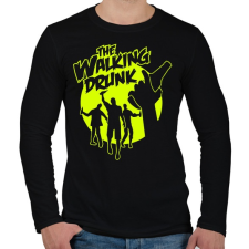 PRINTFASHION The Walking Drunk - Férfi hosszú ujjú póló - Fekete férfi póló