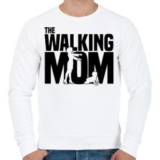 PRINTFASHION The Walking Mom - Férfi pulóver - Fehér