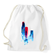 PRINTFASHION The wolf of the city - Sportzsák, Tornazsák - Fehér tornazsák