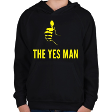 PRINTFASHION THE YES MAN - Gyerek kapucnis pulóver - Fekete gyerek pulóver, kardigán