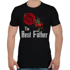PRINTFASHION thebestfather - Férfi póló - Fekete férfi póló