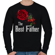 PRINTFASHION thebestfather - Férfi pulóver - Fekete