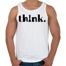 PRINTFASHION think. - Férfi atléta - Fehér
