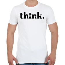 PRINTFASHION think. - Férfi póló - Fehér férfi póló