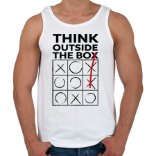 PRINTFASHION Think outside the BOX! - Férfi atléta - Fehér atléta, trikó