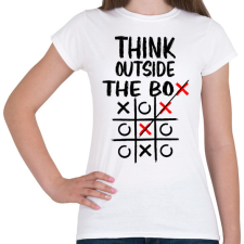 PRINTFASHION Think outside the box - Női póló - Fehér női póló