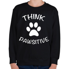 PRINTFASHION Think pawsitive - Gyerek pulóver - Fekete gyerek pulóver, kardigán