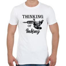 PRINTFASHION Thinking of inking - Férfi póló - Fehér
