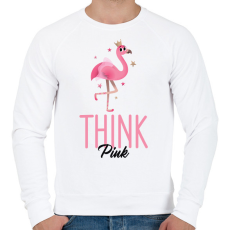 PRINTFASHION thinkpink - Férfi pulóver - Fehér