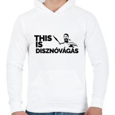 PRINTFASHION This is disznovágás - Férfi kapucnis pulóver - Fehér férfi pulóver, kardigán