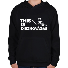 PRINTFASHION This is disznóvágás - Gyerek kapucnis pulóver - Fekete gyerek pulóver, kardigán