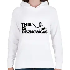 PRINTFASHION This is disznovágás - Női kapucnis pulóver - Fehér női pulóver, kardigán
