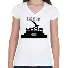 PRINTFASHION THIS IS MY - Női V-nyakú póló - Fehér női póló