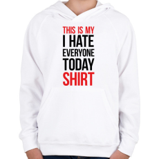 PRINTFASHION This is my shirt - black - Gyerek kapucnis pulóver - Fehér