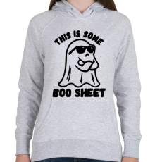 PRINTFASHION This is some BOO SHEET (bullshit) - Női kapucnis pulóver - Sport szürke