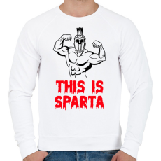 PRINTFASHION This is Sparta 1 - Férfi pulóver - Fehér
