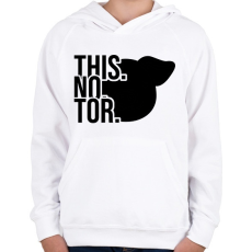 PRINTFASHION THIS NO TOR - Gyerek kapucnis pulóver - Fehér