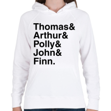PRINTFASHION Thomas és a többiek - Női kapucnis pulóver - Fehér női pulóver, kardigán