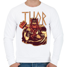 PRINTFASHION Thor - Férfi pulóver - Fehér férfi pulóver, kardigán