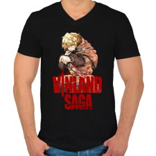 PRINTFASHION Thorfinn - Vinland saga - Férfi V-nyakú póló - Fekete férfi póló