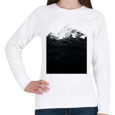 PRINTFASHION Those waves were like mountains - Női pulóver - Fehér