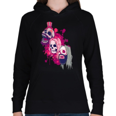 PRINTFASHION Three From The Hell - Női kapucnis pulóver - Fekete