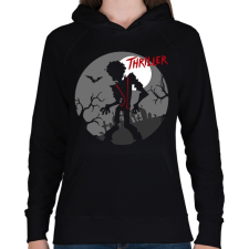 PRINTFASHION Thriller MJ - Női kapucnis pulóver - Fekete női pulóver, kardigán