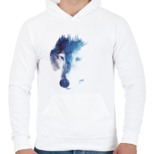 PRINTFASHION Through many storms - Férfi kapucnis pulóver - Fehér férfi pulóver, kardigán