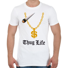 PRINTFASHION Thug Life 2 - Férfi póló - Fehér férfi póló